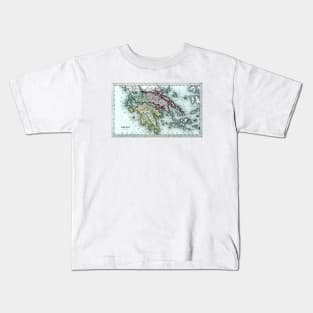 1835 Map of Greece Kids T-Shirt